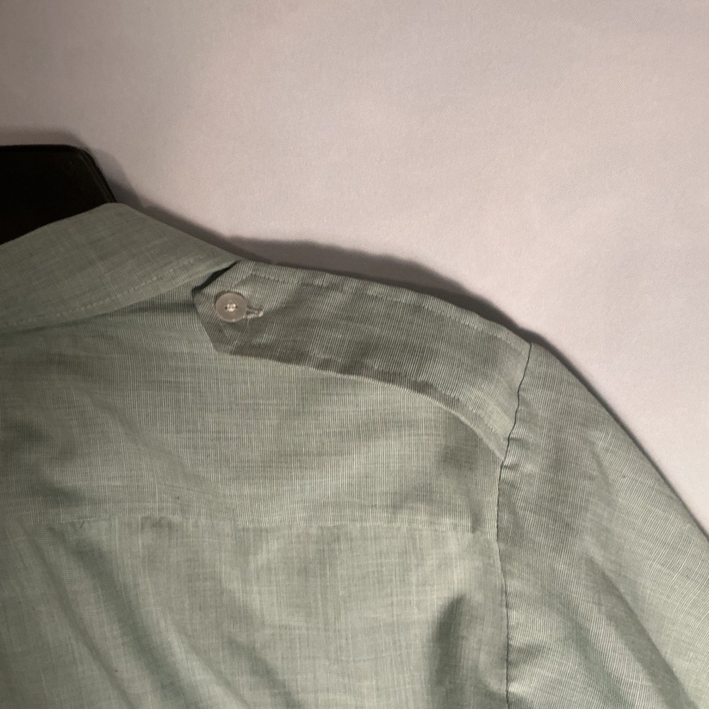 Creighton Vintage‎ Mens Sage Green Short Sleeve Utility Shirt  Made in USA - Picture 9 of 10